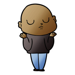 cartoon bald man