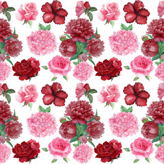 Watercolor Valentine's Day pattern