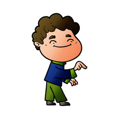 cartoon friendly man