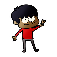 Obraz premium happy cartoon man