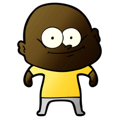 cartoon bald man staring