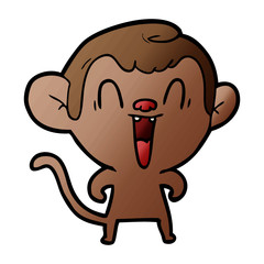 cartoon laughing monkey