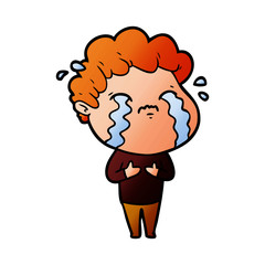 cartoon man crying
