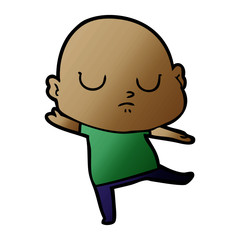 cartoon bald man