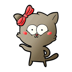 Obraz premium cartoon cat