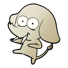 happy cartoon elephant