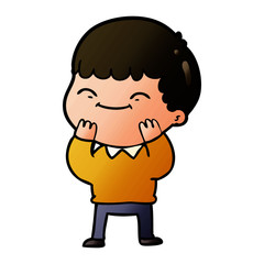 cartoon happy boy