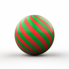 クリスマスカラーの球体