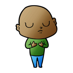 cartoon bald man