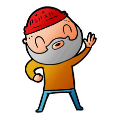 cartoon bearded man