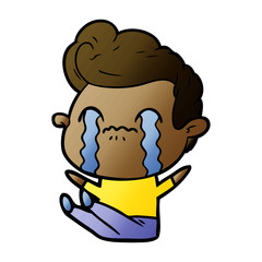 cartoon man crying