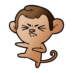 cartoon angry monkey