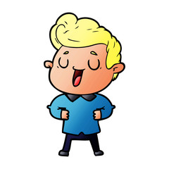 happy cartoon man