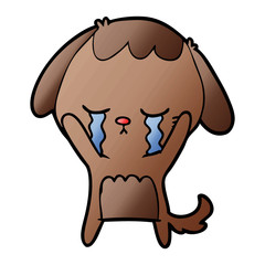 Fototapeta premium cartoon dog crying