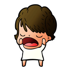 cartoon woman talking