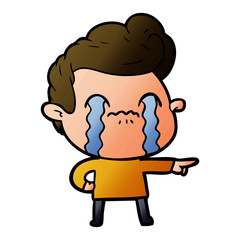cartoon man crying