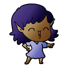 Obraz premium cartoon elf girl