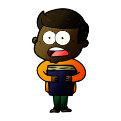 cartoon shocked man