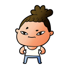 cartoon woman