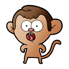 cartoon shocked monkey