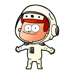 happy astronaut cartoon