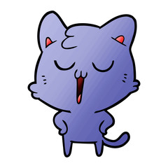 cartoon cat singing