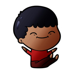 cartoon happy boy
