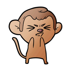 cartoon annoyed monkey