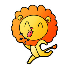 happy cartoon lion