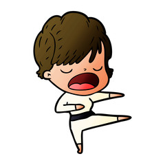 cartoon woman talking