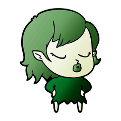 cute cartoon vampire girl