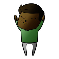 cartoon model guy pouting