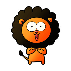 happy cartoon lion