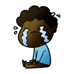 cartoon man crying