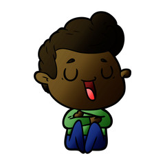 happy cartoon man