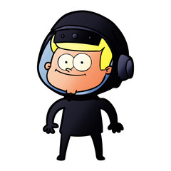 happy astronaut cartoon