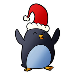 happy christmas penguin