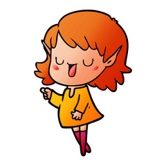 cartoon elf girl