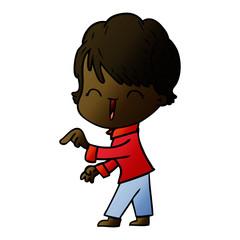 cartoon laughing woman