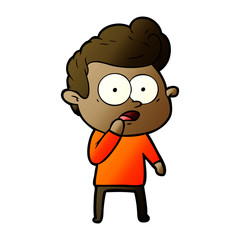 cartoon staring man