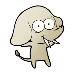 happy cartoon elephant