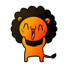 happy cartoon lion