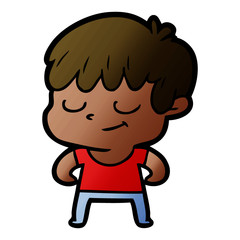 cartoon happy boy