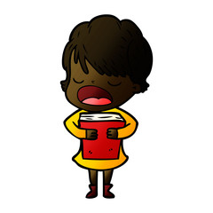 cartoon woman talking