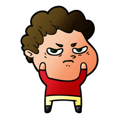 cartoon angry man