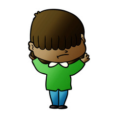 cartoon boy with untidy hair