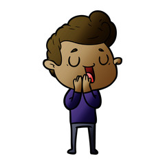 Obraz premium happy cartoon man