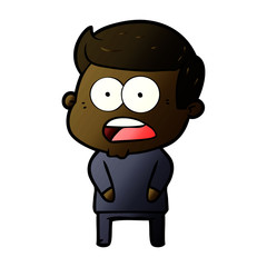 Fototapeta premium cartoon shocked man