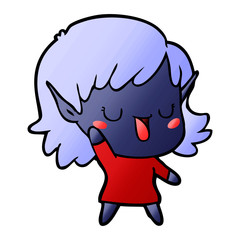 cartoon elf girl
