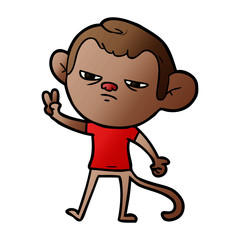 cartoon annoyed monkey